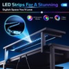 Bestier 42" Wide L-Shaped Gaming Desk with Power Outlets LED Lights and Reversible Storage Shelves & Hooks - 3 of 4