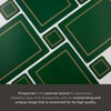 Pimpernel Classic Emerald Coasters, Set of 6,4.13" Square - 4 of 4