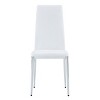 Set of 6 PU Leather Dining Chairs with Diamond-Patterned Backrest, Padded Seat, and Sturdy Metal Legs for Dining Room or Kitchen-Coolbibila - 2 of 4