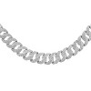 Adornia Rhodium Plated Edgy Cuban Crystal Adjustable Choker Chain Necklace - 4 of 4