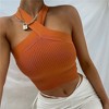 Coolmee Womens Criss Cross Halter Sweater Vest Tops Sleeveless Pullover Casual Lightweight V Neck Knit Tank Top - 3 of 4