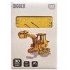 Little & Wood: Woodlet: Medium - Digger - Yellow, 3D Wooden Kit-Set,  Ages 6+ - 3 of 4