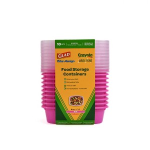 Glad Take-Aways Crayola Retired Colors 8oz/10pk Deli/Snack Food Storage Containers - Mulberry - 1 of 4