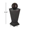 Christopher Knight Home Yuna Retro Outdoor Concrete Fountain with LED Light - 3 of 4