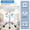 FDW Versatile Salon Chair Round Rolling Stool Adjustable Height PU Leather Seat Cushion - 4 of 4