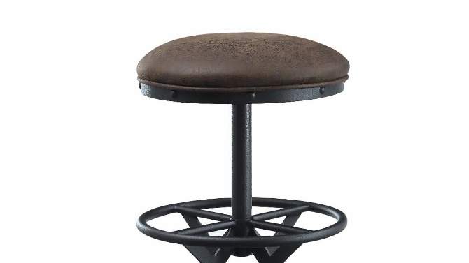 16&#34; Zangief Barstool Salvaged Brown/Black Finish - Acme Furniture, 2 of 7, play video