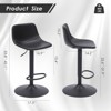 GlasFlength Dining Sets, Mid-Century Modern Swivel Bar Stool Set of 2, Adjustable Height for Kitchen, Bar, Counyer, Black, 14.2"*16.9"*33.8" - 2 of 4