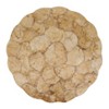 4pk Scalloped Capiz Placemats Beige - Saro Lifestyle: Round Dining Table Decor, Non-Woven Microfiber, 15" Abstract Design - 2 of 3
