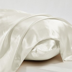 Deconovo 19 Momme 100% Mulberry Silk Pillowcase, Double-Sided, OEKO-TEX Certified, Envelope Closure, Set of 2 - 1 of 4