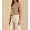 Women's Round Neck Gold Button Knit Cardigan - Blu Pepper - 2 of 3