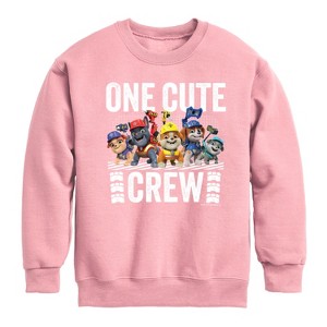 Boys' - Paw Patrol - Rubble & Crew Graphic Long Sleeve Fleece Sweatshirt - 1 of 3