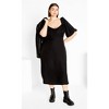 Women's Plus Size Blake Dress - black | CITY CHIC - image 3 of 4