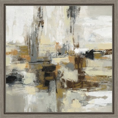 Amanti Art Lava and Steam by Silvia Vassileva Canvas Wall Art Print Framed 16 x 16-in.