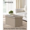 SONGMICS Storage Ottoman Bench Leather Ottoman with Storage - 2 of 4