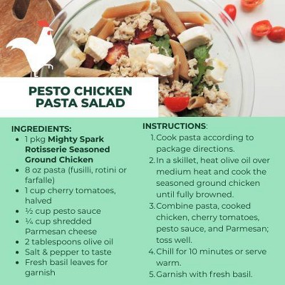Mighty Spark Rotisserie Seasoned Ground Chicken - 16oz