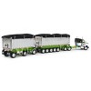 First Gear 1/64 Lime/Chrome Kenworth T800 w/ Chrome East Genesis II End Dump Trailers, DCP, 60-1573 - 3 of 4