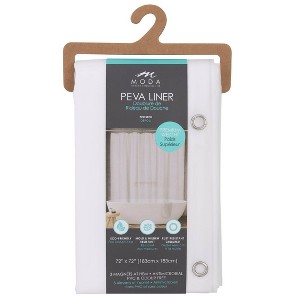 Moda at Home 2pc Coronet Peva Premium Frosted Shower Curtain Liner - 1 of 4