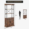 Tall Bookshelf with Doors， Wood & Metal Bookshelf with Storage Cabinet,for Living Room, Home Office， - 2 of 4