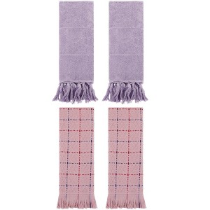REGALWOVEN 4 Packs Cotton Absorbent Soft Decorative Turkish Bath Towel for Bathroom - 1 of 4