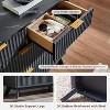 54" Wide Modern 7 Drawer Fluted Dresser with Faux Marble Top & Curved Profile, Dresser TV Stand, Wood Drawer Organizer for Bedroom - 4 of 4