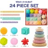 Montessori Baby Toy Set with Stacking Blocks, Teethers and Sensory Balls for Ages 6-12 Months - 3 of 4