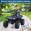 12V Electric Ride On Car for Kids 3-8 Years, 2 * 45W Motor, Remote Control, LED Lights, Music Player & Emergency Brake, & Big Kids - 3 of 4