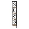 Monarch Specialties Bookshelf Bookcase Etagere Corner 4 Tier 62InchH Office Bedroom Metal Laminate Brown Black Transitional - 3 of 4