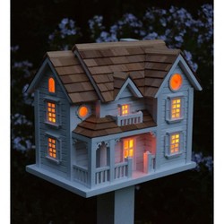 Wood Storybook Cottage Bird House 