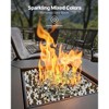 VEVOR Fire Glass, 10 LBS / 4.5 KG High-Temperature Resistant Fireplace Rocks, 1/2-Inch / 12.7 mm Reflective Firepit Glass Rock, Copper + Clear + Gold - 3 of 4