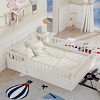 Toddler Bed with Safety Fence and Door, Wooden Floor Bed Frame for Kids’ Sleep, Play, and Reading Space – The Pop Home - 2 of 4