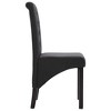 vidaXL Dining Chairs, 2 Pcs, Dark Gray Fabric - 3 of 4