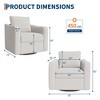 Swivel Accent Chair for Living Room, 360° Rotating Modern Linen Upholstered Armchair - 2 of 4