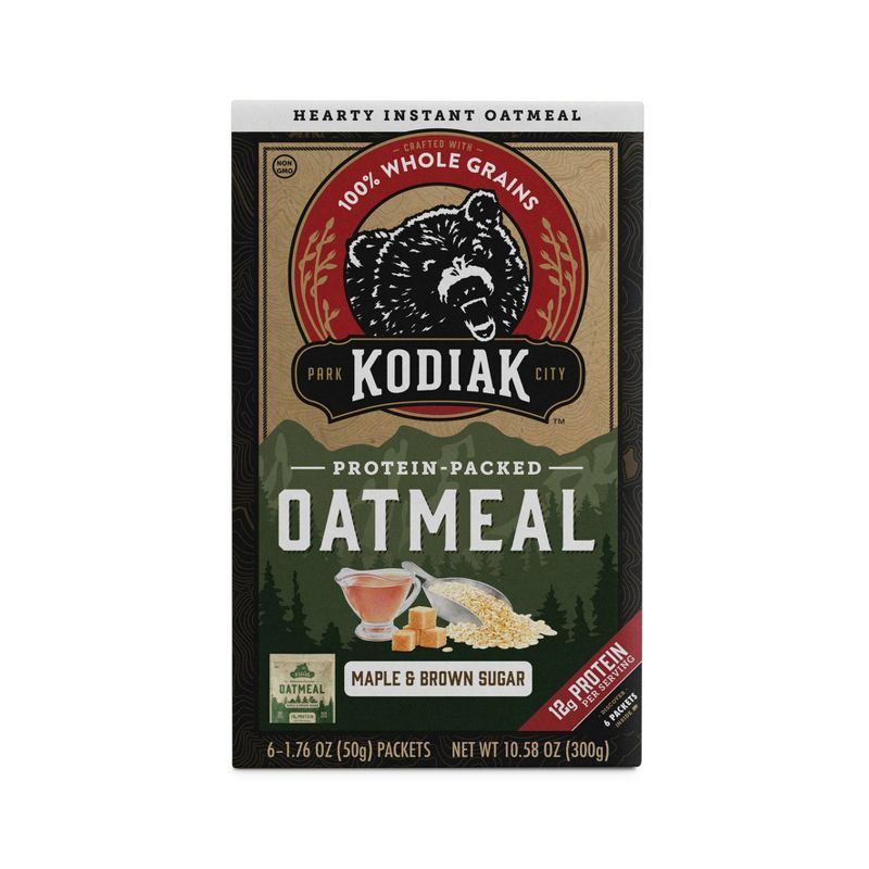 Kodiak Protein-Packed Instant Oatmeal Maple &#38; Brown Sugar - 6ct, 1 of 8