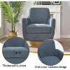 APRILSOUL 360 degree rotating sofa armchair cotton linen skin friendly fabric Ergonomic design Living room chair Bedroom chair - 3 of 4