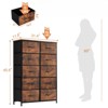 FONTOI Dressers, Tall Dresser with Wood Top, Storage Tower for Bedroom Entryway Hallway, Brown, 11.8"*45.6"*31.4" - 2 of 4