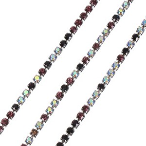 Unique Bargains Clothing Decoration Crystal Rhinestone Sew on Close Claw Chain Trim - 1 of 4