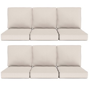 Buenhomino Outdoor Patio Chair Cushions Set, Olefin Fabric Weather-Resistant Outdoor Cushion with zipper - 1 of 4