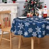 Oxford Fabric Printed Waterproof Tablecloth - Snowflake Design, Durable, Stain Resistant, Easy to Clean, Water Resistant - 3 of 4
