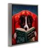 Stupell Industries Sheep Dog Reading for Dummies Black Framed Floater Canvas Wall Art - 3 of 4