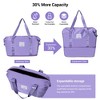 Vynxaria Purple PP Hard Shell 5-Piece Luggage Set 20/24/28" Suitcases with Travel Toiletry Bags TSA Lock Durable Design - 2 of 4
