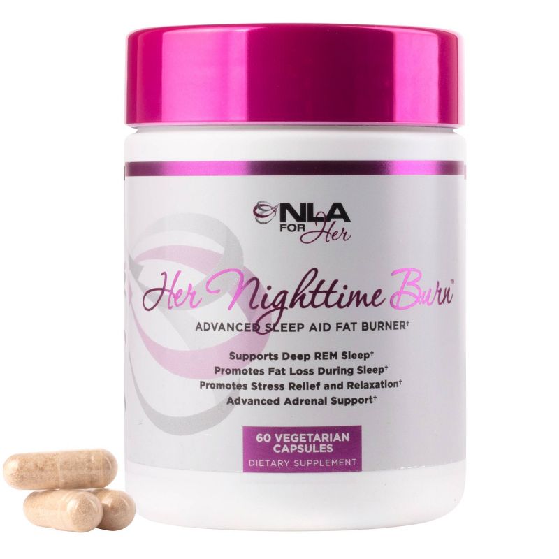 NLA for Her Nighttime Burn Capsules - 60ct, 3 of 10