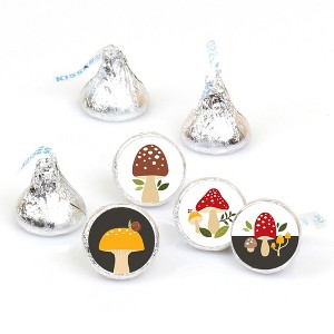 Big Dot of Happiness Wild Mushrooms - Red Toadstool Party Round Candy Sticker Favors - Labels Fits Chocolate Candy (1 sheet of 108) - 1 of 4
