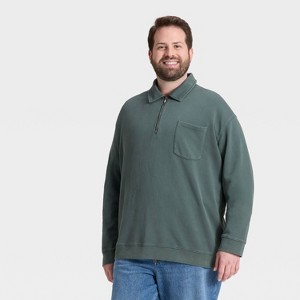 Men's Vintage 1/4 Zip Sweatshirt - Goodfellow & Co™ - 1 of 3