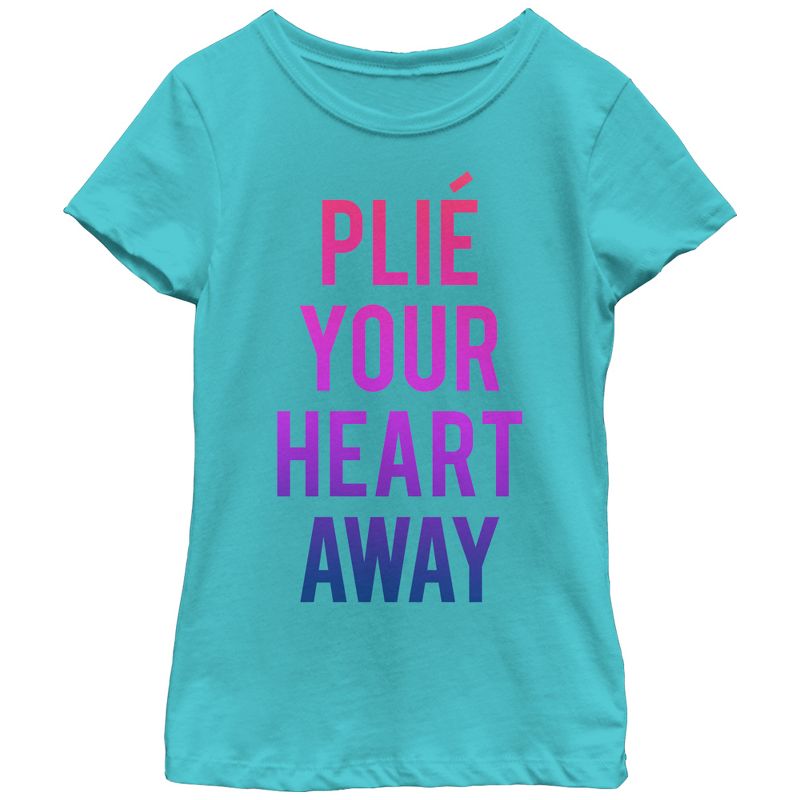 Girl's CHIN UP Plie Your Heart Away T-Shirt, 1 of 4