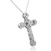 Pompeii3 1/2ct Fancy Unique Diamond Cross Pendant 14K White Gold - 2 of 4