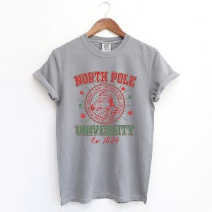 Simply Sage Market Women's North Pole University Stars Short Sleeve Garment Dyed Tee - 1 of 4