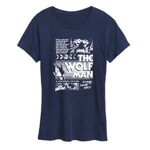 Women's - Classic Monsters - The Wolf Man Short Sleeve Graphic T-Shirt - 1 of 4