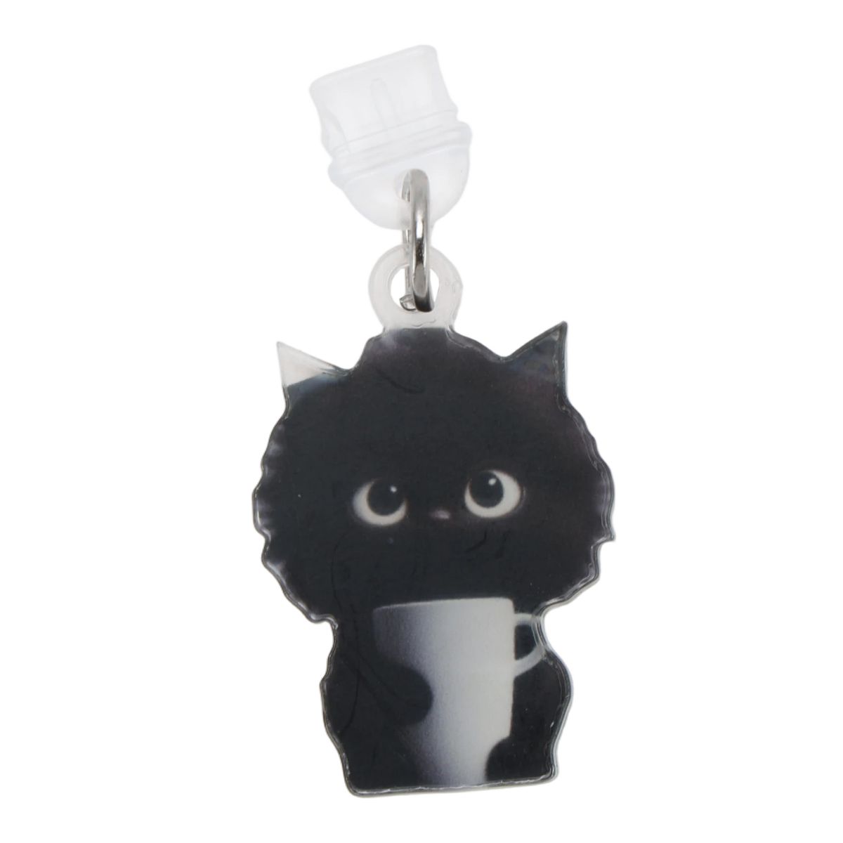 Unique Bargains Cat Pendants Dust Plug Charm for Type-C Black White 2 Pcs - thumbnail 4