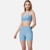Anna-Kaci Active Women's Ribbed Scoop Neck Sports Bra with Wide Straps - 3 of 4
