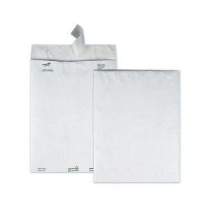 Survivor Lightweight 14 lb Tyvek Catalog Mailers, #12 1/2, Square Flap, Redi-Strip Adhesive Closure, 9.5 x 12.5, White, 100/Box - 1 of 1